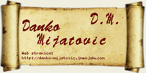 Danko Mijatović vizit kartica